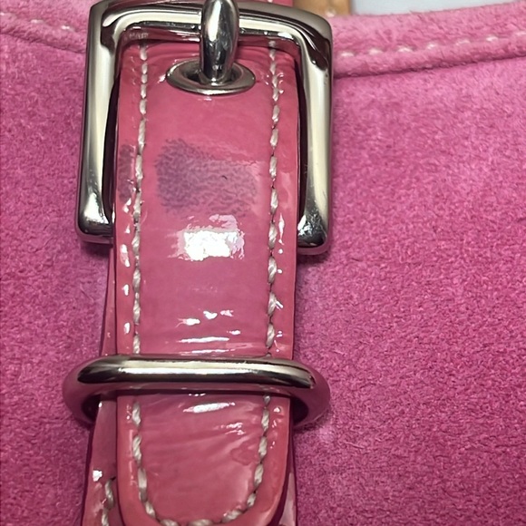 COACH EUC Pink Suede & Tweed Satchel - Picture 13 of 13